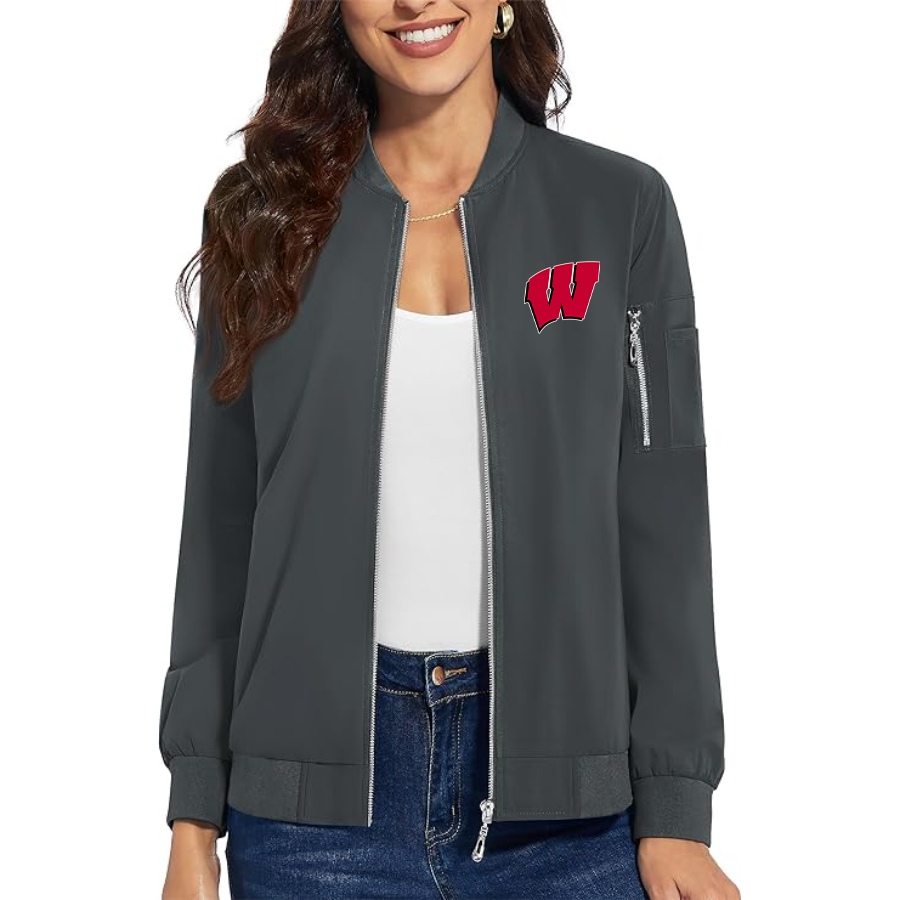Women's Wisconsin Badgers Premium Bomber Jacket Outerwear